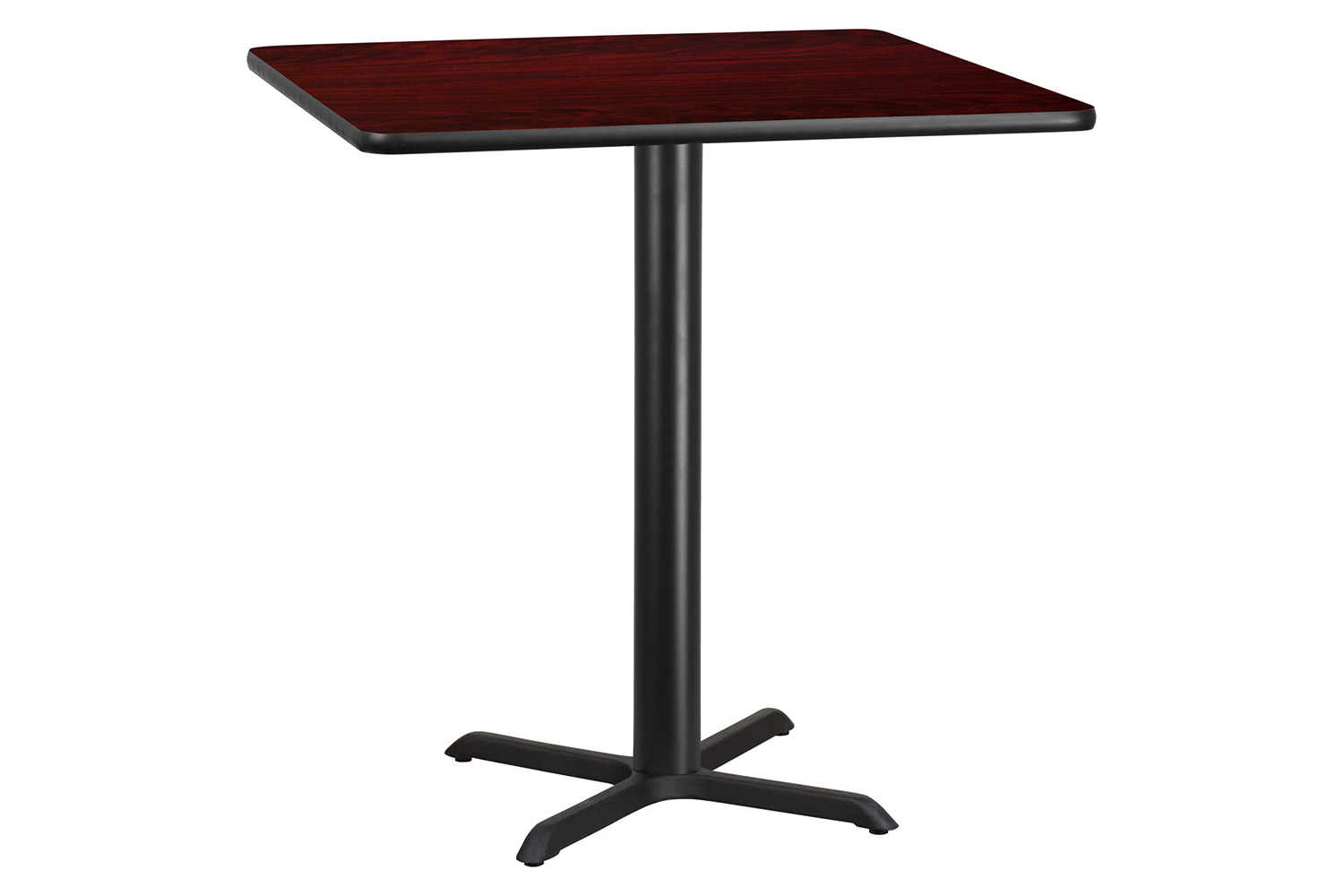 BLNK Square Bar Height Table with 33'' x 33'' Base - Mahogany, 42"W