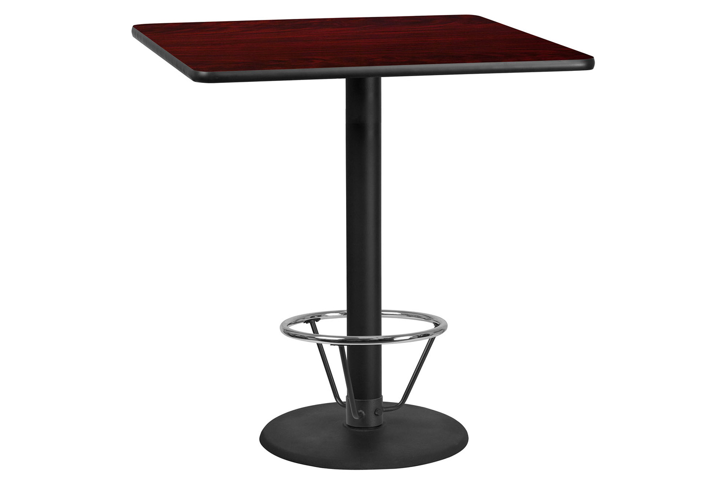 BLNK - Square Bar Height Table with 24'' Round Base