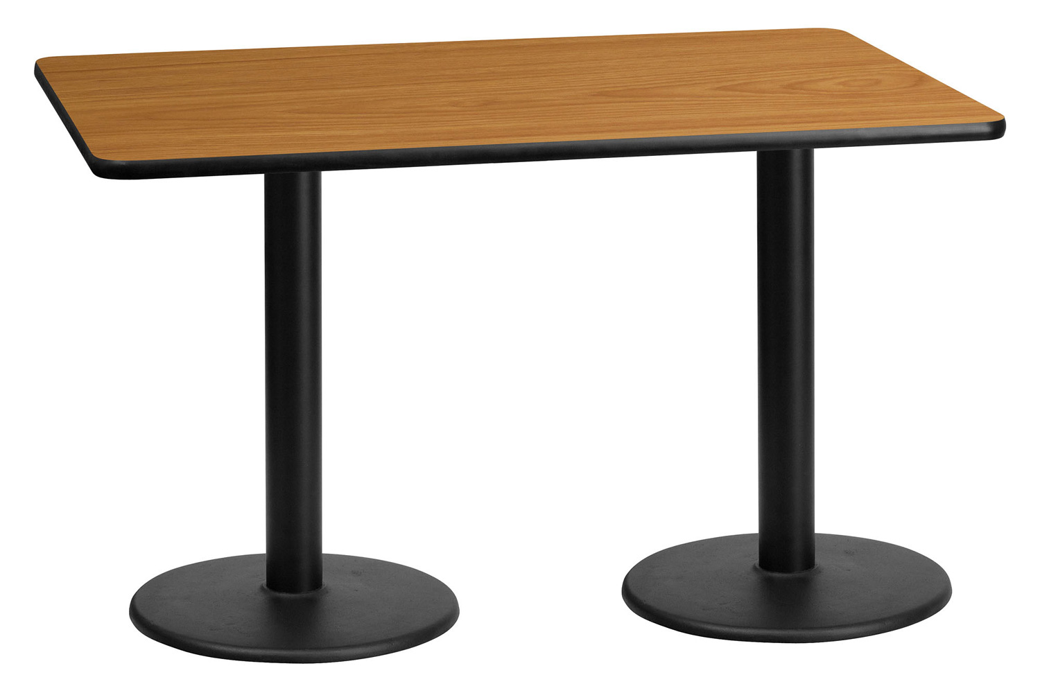 BLNK - Rectangular Table with 18'' Round Bases