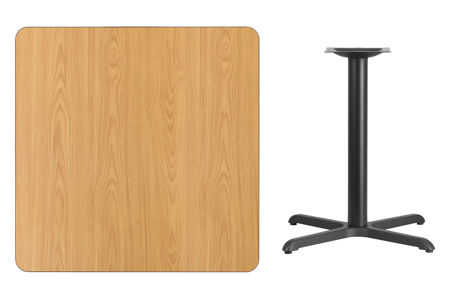 BLNK Square Table with 30'' x 30'' Base - Natural, 36"W