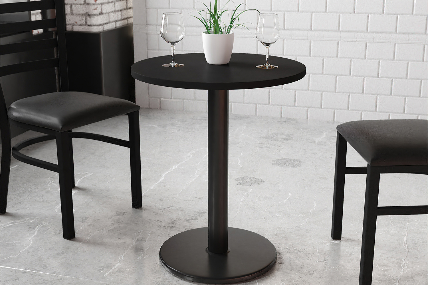 BLNK - Round Table with 18'' Round Base