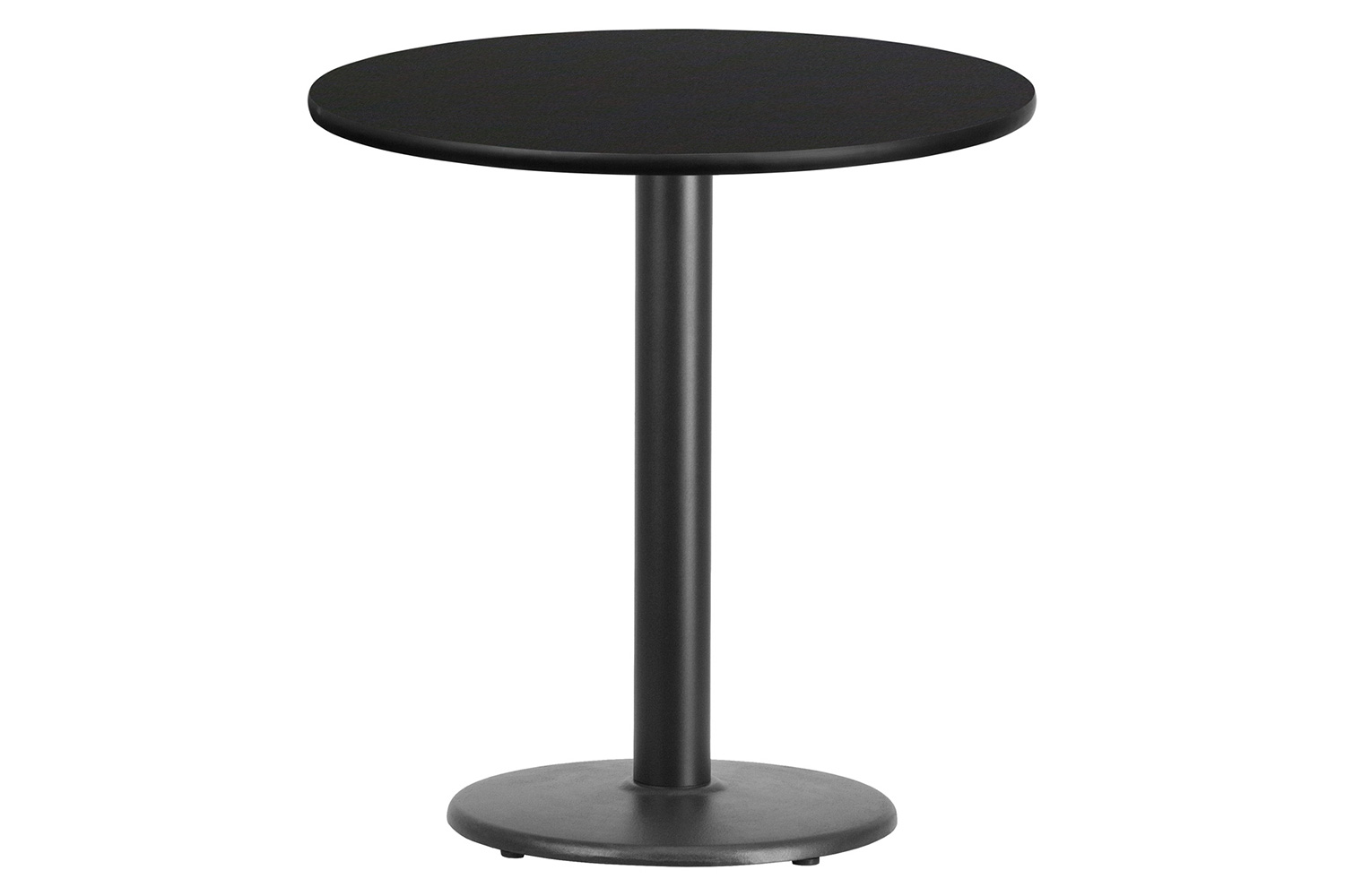 BLNK Round Table with 18'' Round Base - Black, 24"D