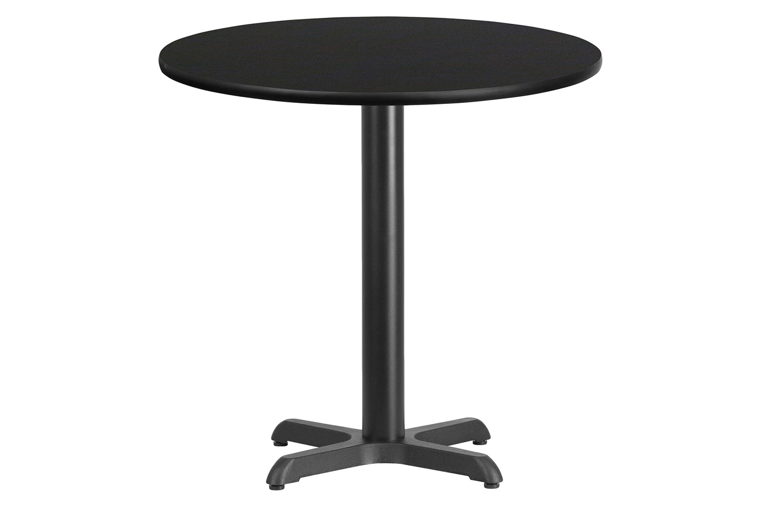BLNK Round Table with 22'' x 22'' Base - Black, 30"D