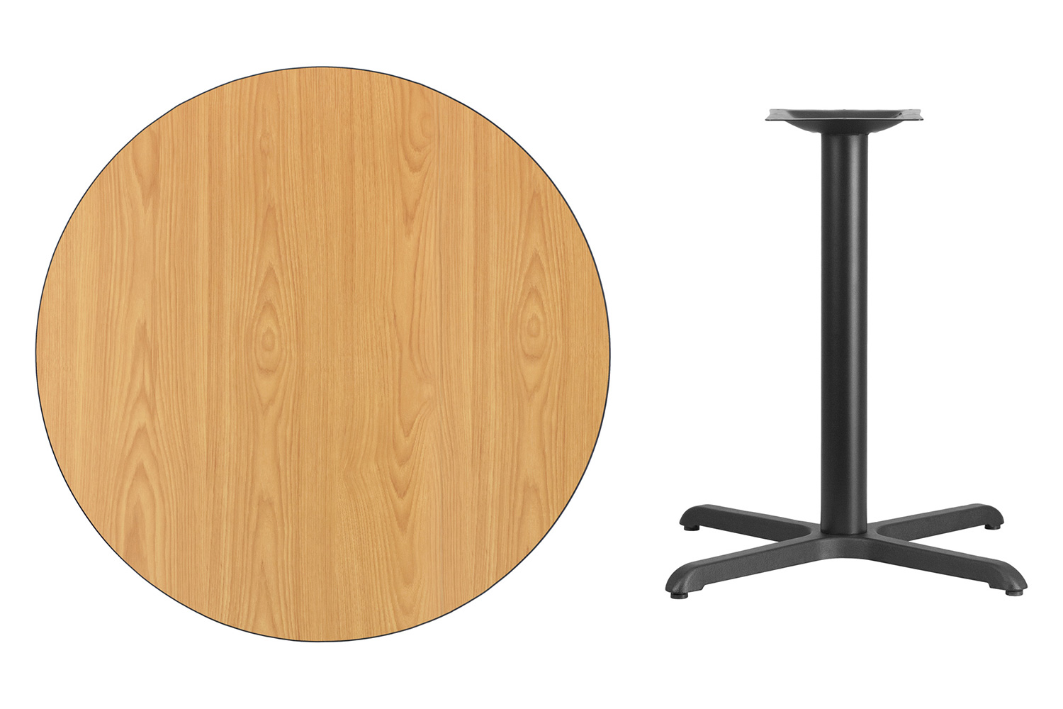 BLNK Round Table with 30'' x 30'' Base - Natural, 36"D