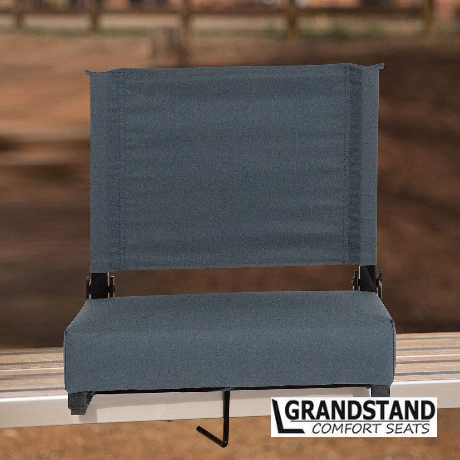 BLNK Grandstand Comfort Lightweight Stadium Chair with Handle and Ultra-Padded Seat - Dark Blue