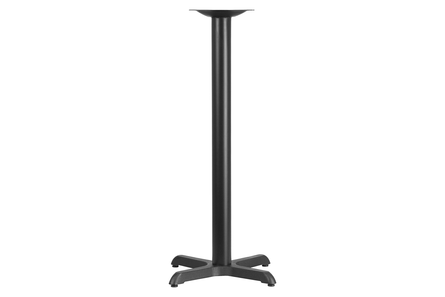 BLNK Beverly Restaurant Table X-Base with Bar Height Column - 22"W x 22"L
