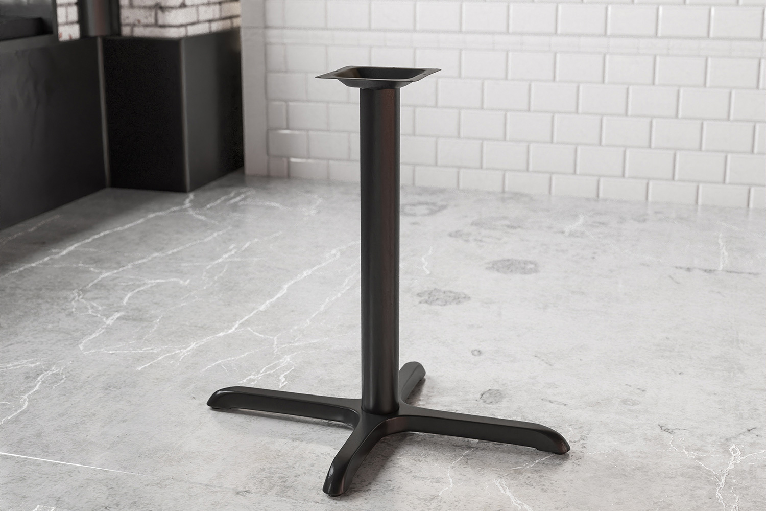 BLNK - Beverly Restaurant Table X-Base with Table Height Column