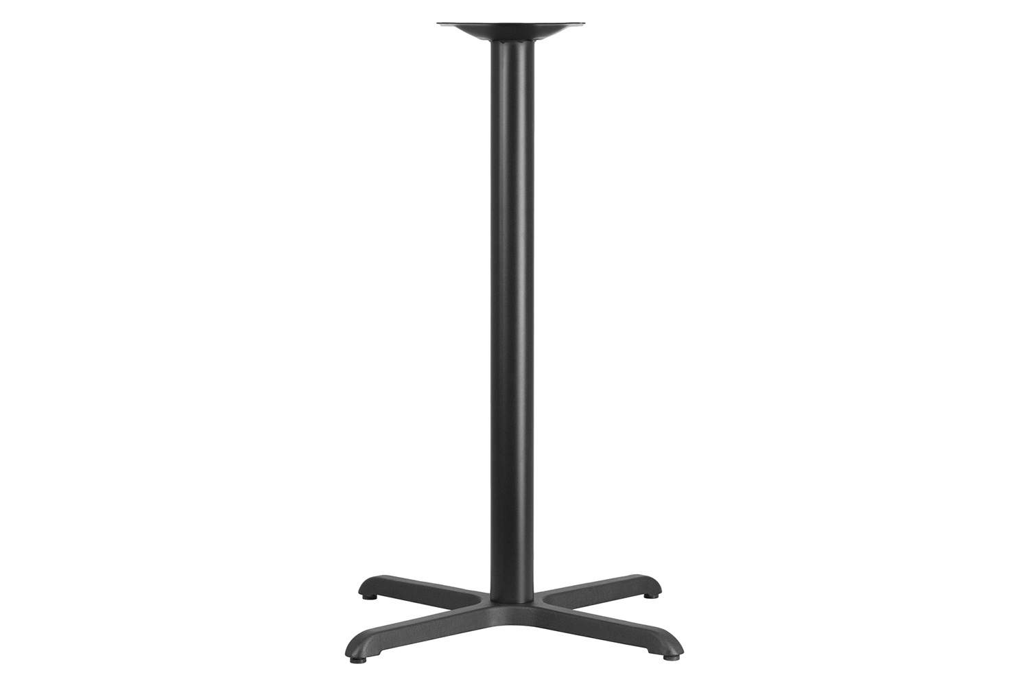 BLNK Beverly Restaurant Table X-Base with Bar Height Column - 30"W x 30"L