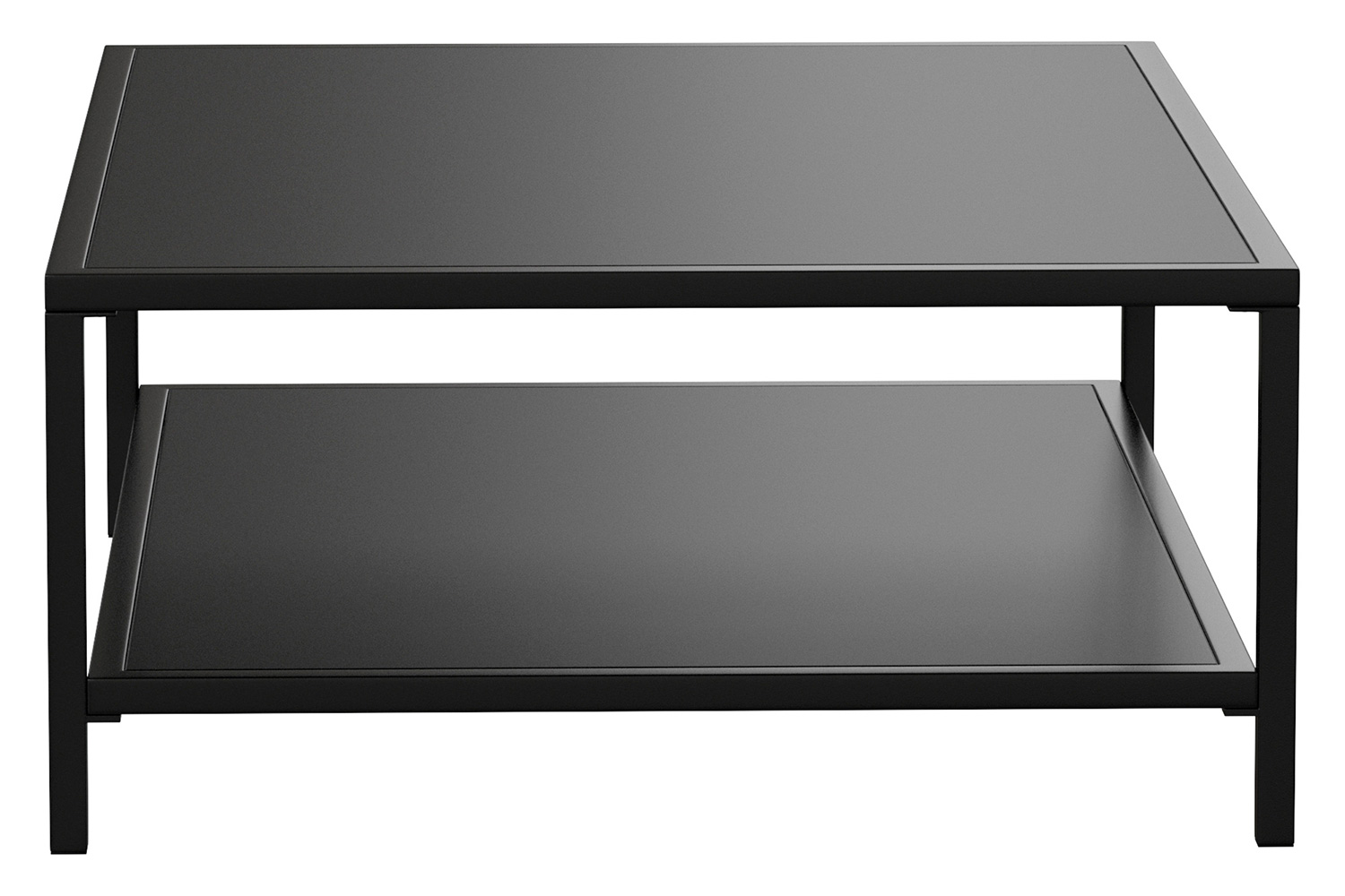 BLNK - Brock Commercial Outdoor 2 Tier Patio Coffee Table Black Coffee Table