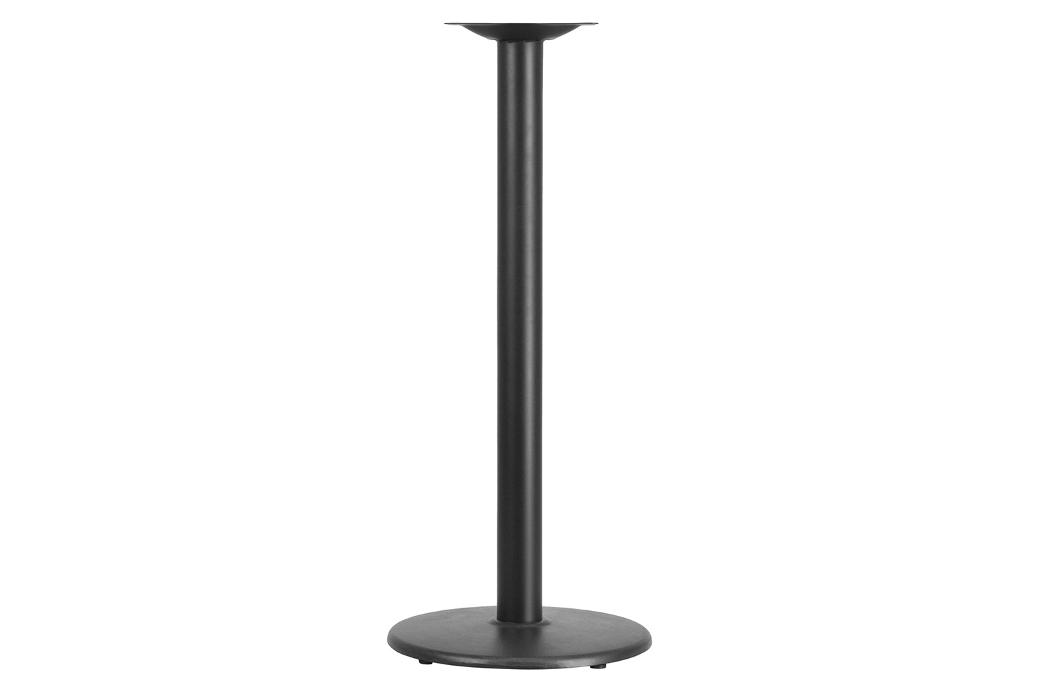 BLNK Beverly Round Restaurant Table Base with Bar Height Column - 18"D
