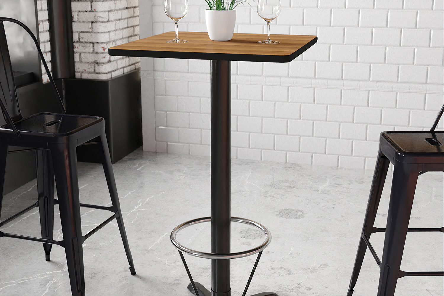 BLNK - Square Bar Height Table with 22'' x 22'' Base