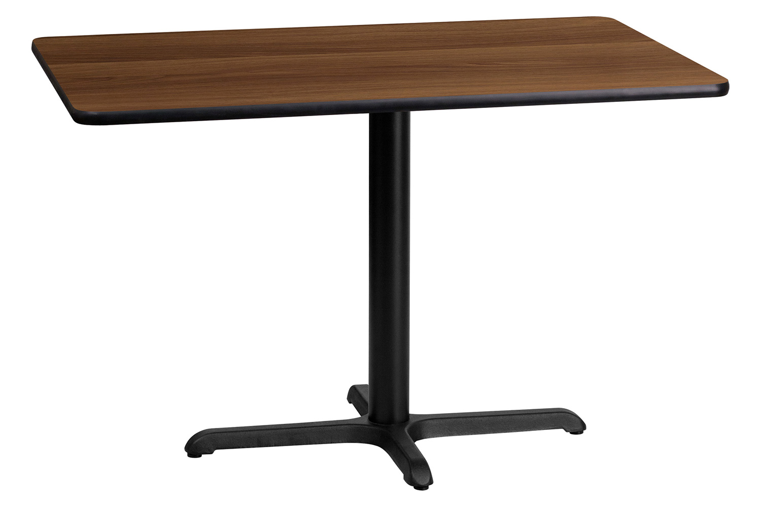 BLNK Rectangular Table with 23.5'' x 29.5'' Base - Walnut, 24"W x 42"L
