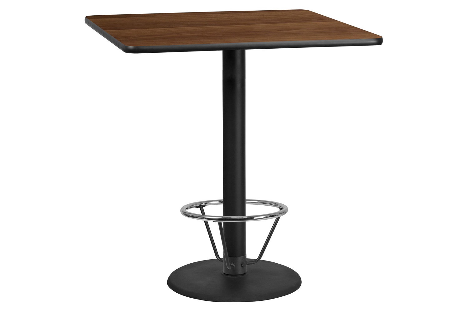 BLNK - Square Bar Height Table with 24'' Round Base
