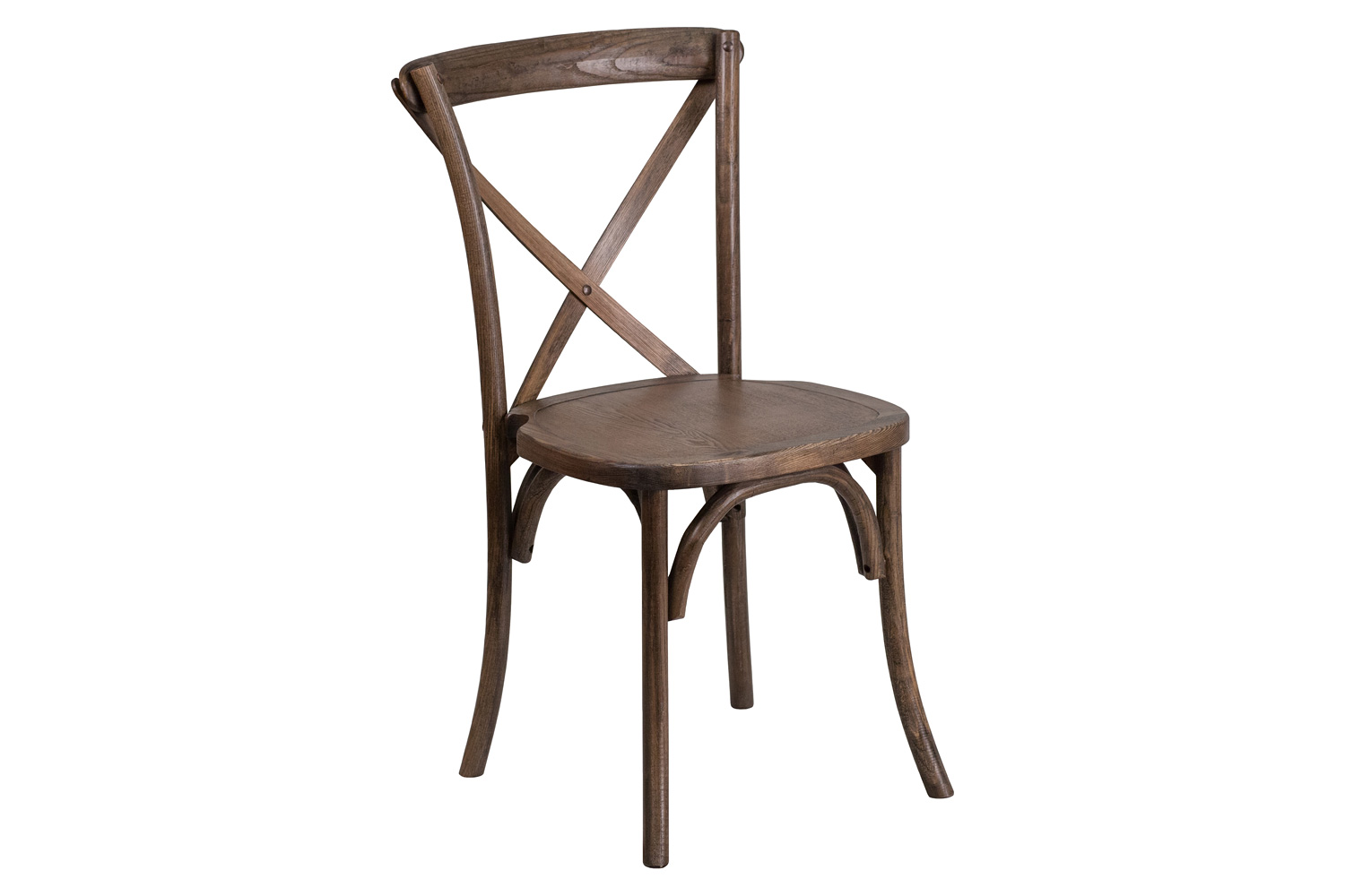 BLNK HERCULES Series Wood Stackable Cross Back Chair - Early American