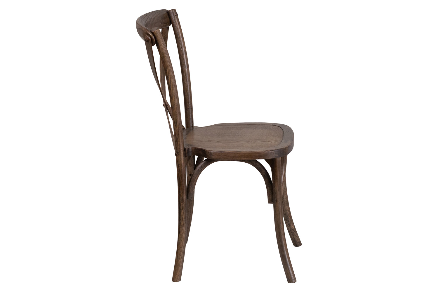 BLNK HERCULES Series Wood Stackable Cross Back Chair - Early American