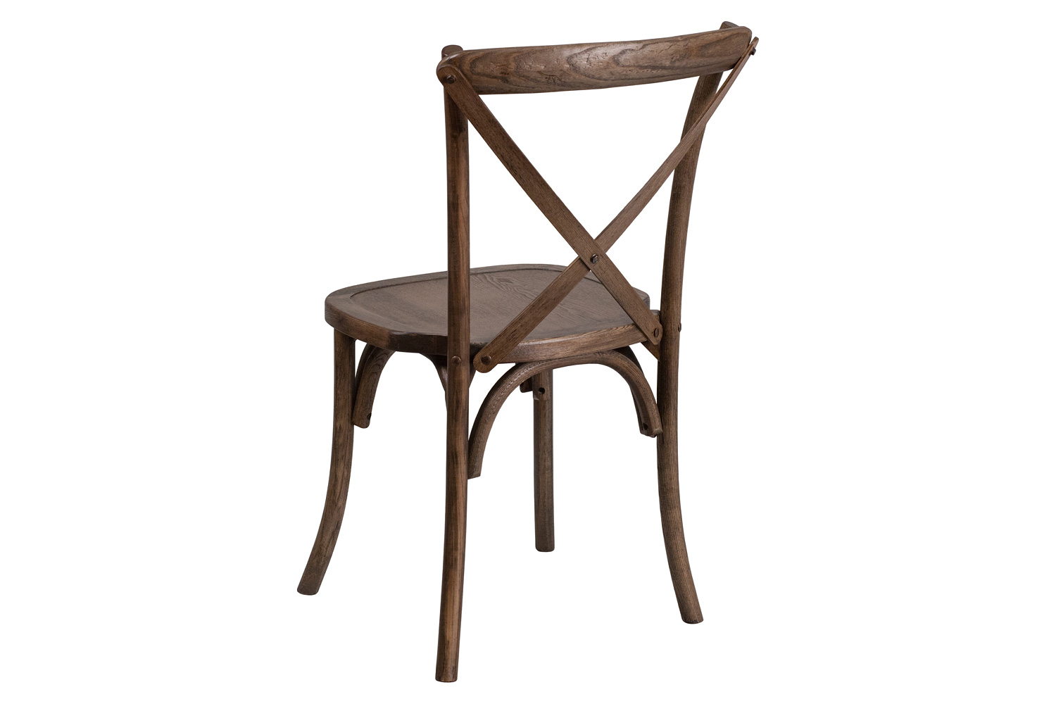 BLNK HERCULES Series Wood Stackable Cross Back Chair - Early American