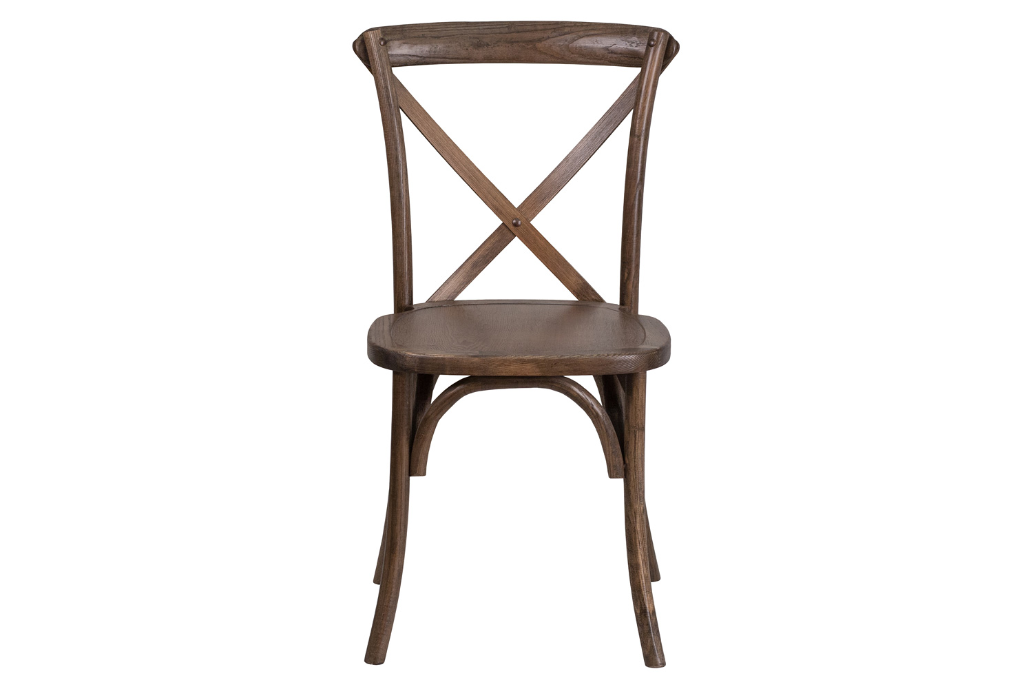 BLNK HERCULES Series Wood Stackable Cross Back Chair - Early American