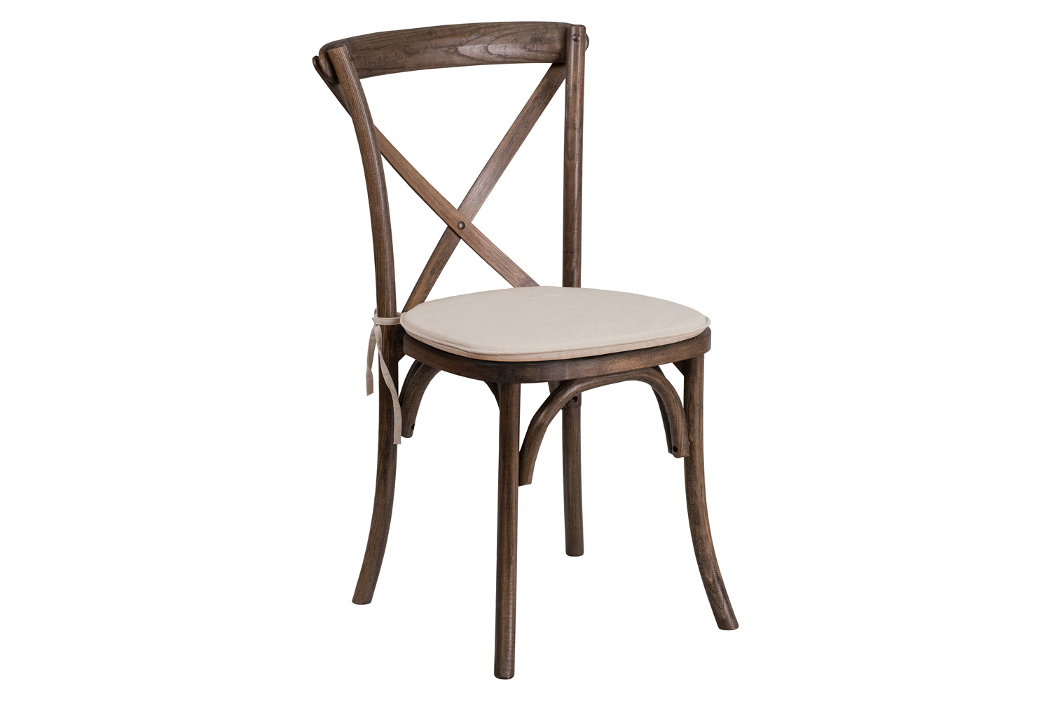 BLNK - HERCULES Series Wood Stackable Cross Back Chair with Cushion