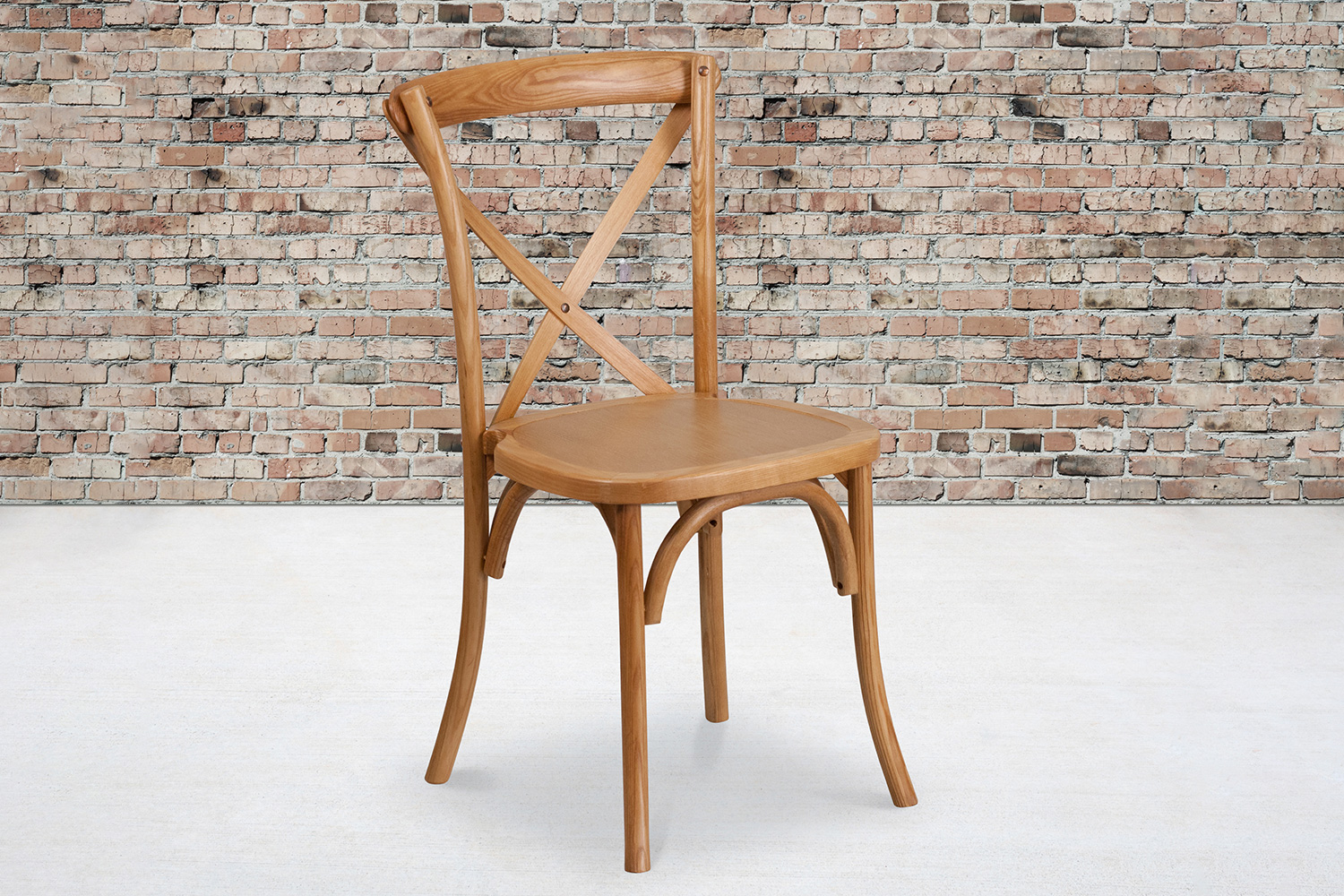 BLNK - HERCULES Series Wood Stackable Cross Back Chair