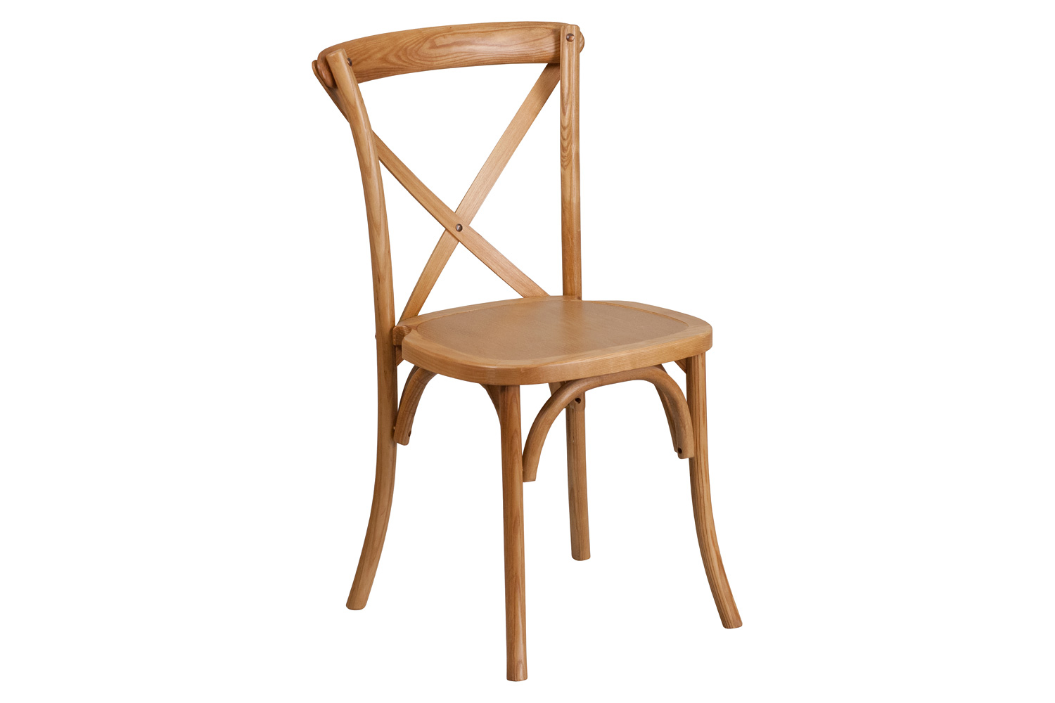 BLNK HERCULES Series Wood Stackable Cross Back Chair - Oak