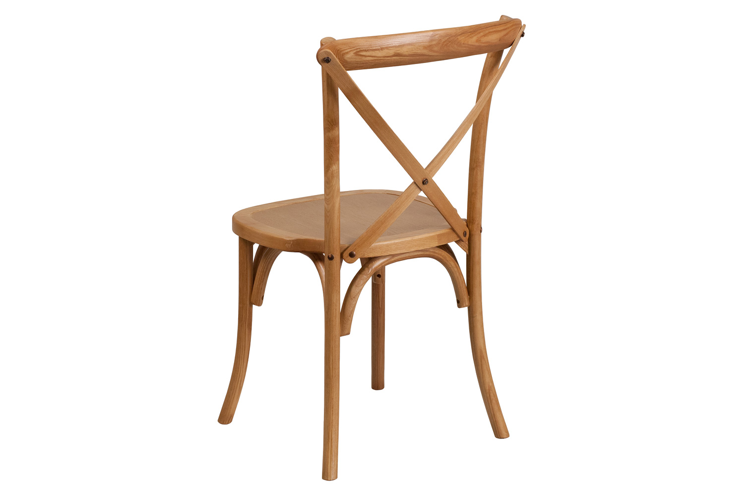 BLNK HERCULES Series Wood Stackable Cross Back Chair - Oak