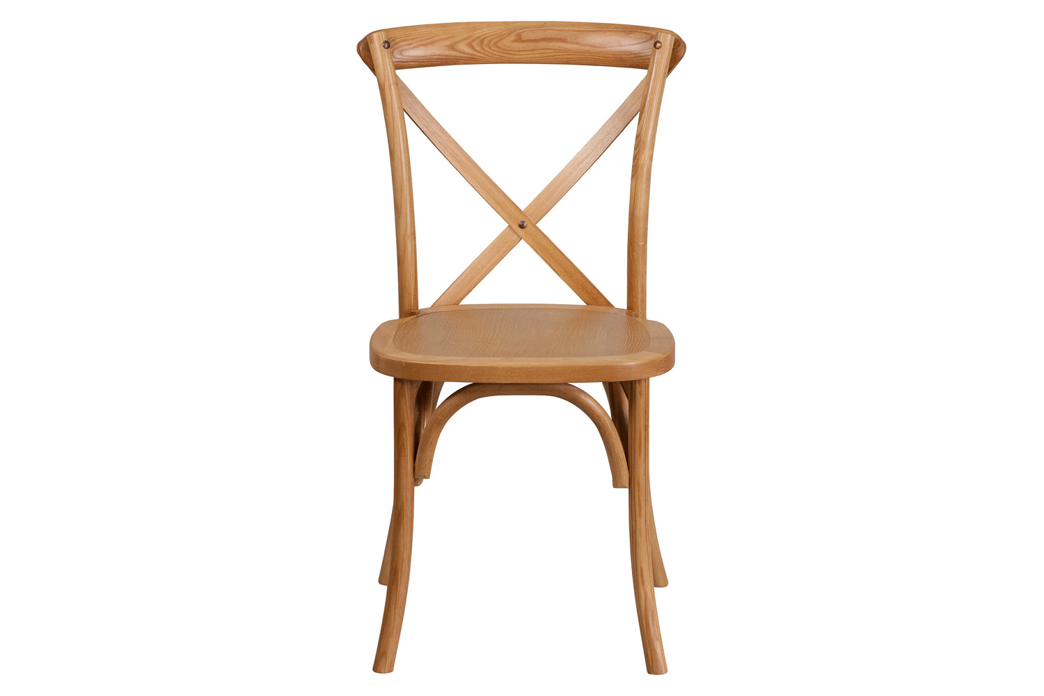 BLNK HERCULES Series Wood Stackable Cross Back Chair - Oak
