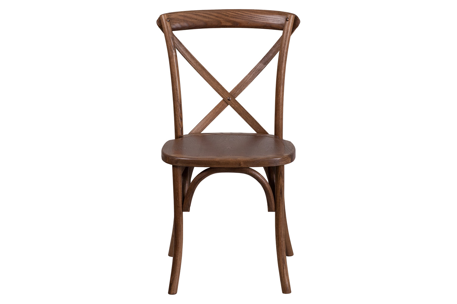BLNK HERCULES Series Wood Stackable Cross Back Chair - Pecan