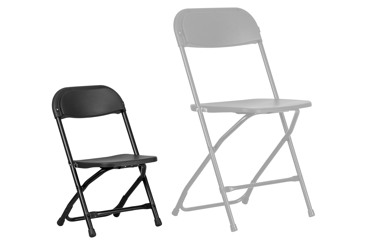 BLNK Timmy Kids Plastic Folding Chair - Black