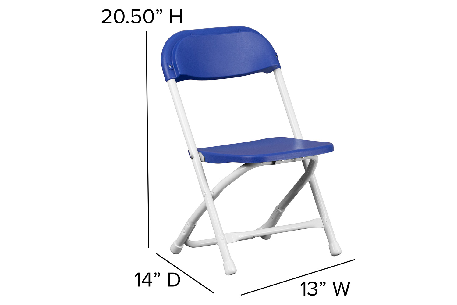BLNK Timmy Kids Plastic Folding Chair - Blue