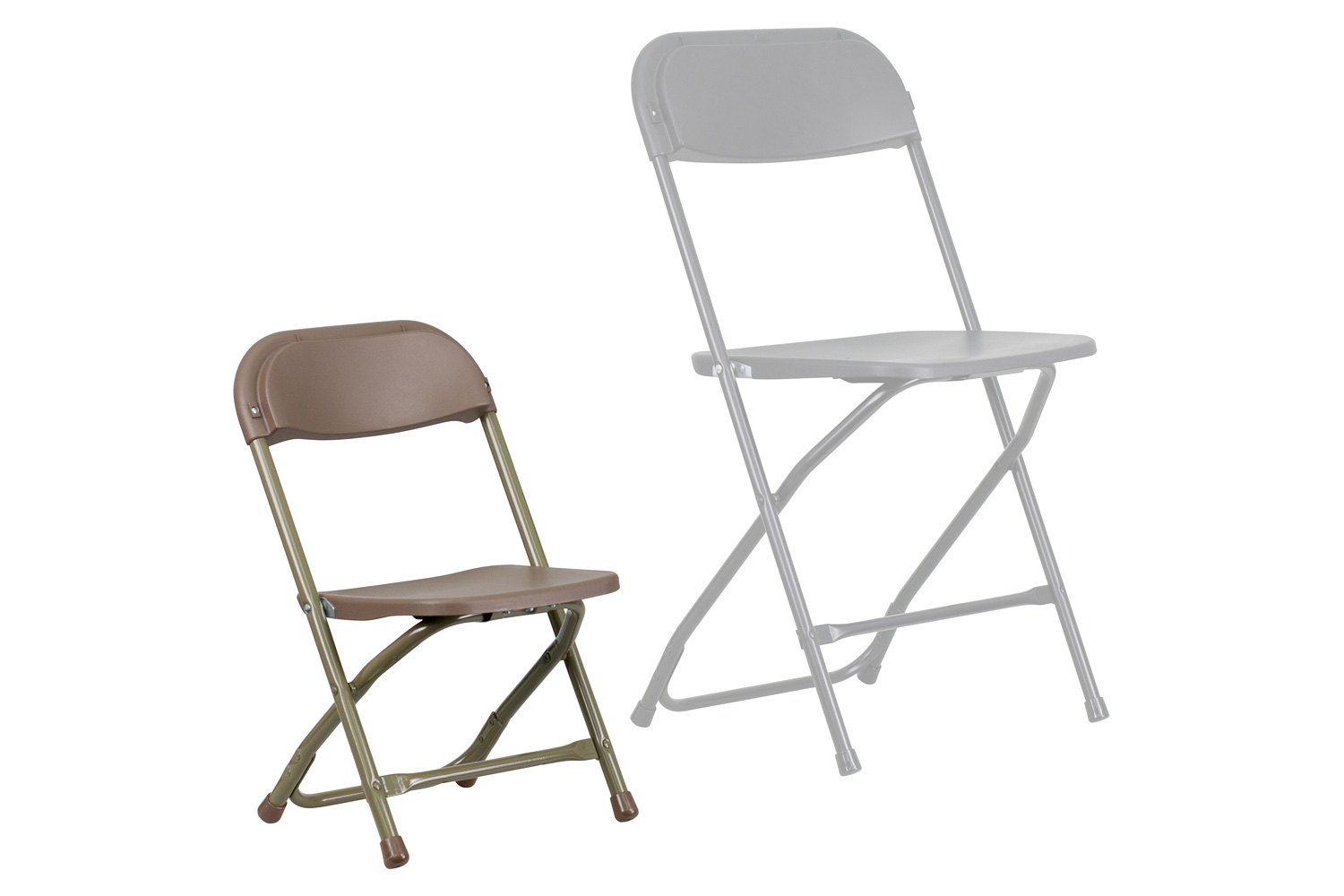 BLNK Timmy Kids Plastic Folding Chair - Brown