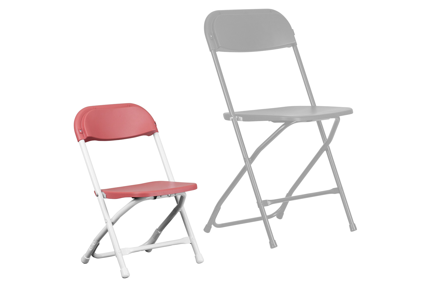 BLNK Timmy Kids Plastic Folding Chair - Burgundy