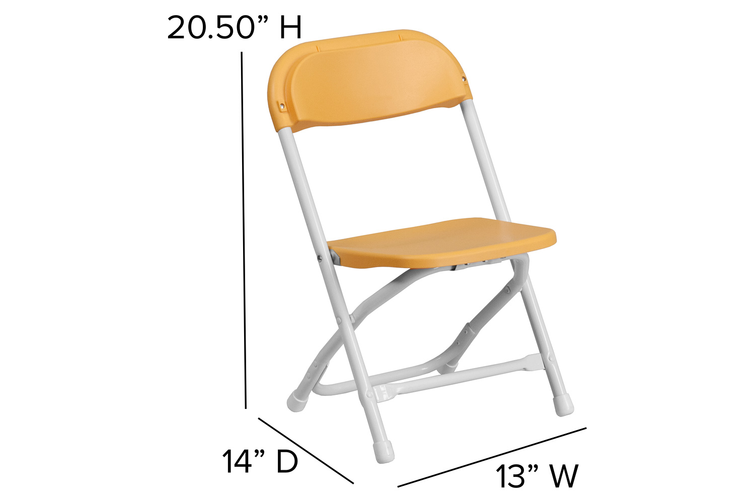 BLNK Timmy Kids Plastic Folding Chair - Yellow
