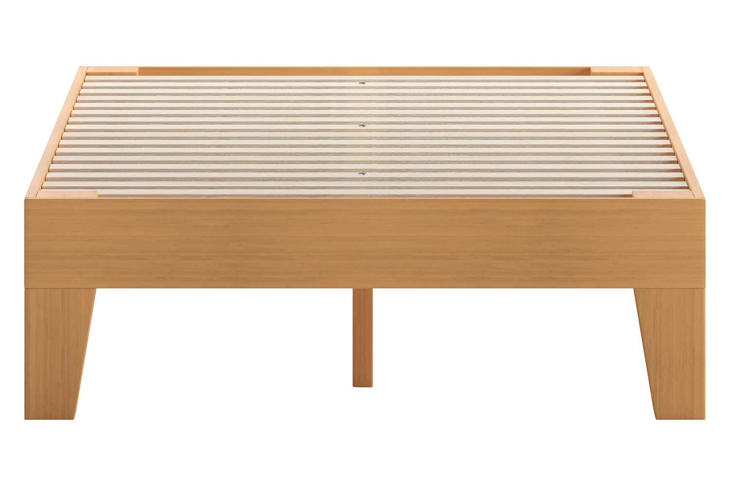 BLNK Evelyn Wood Platform Bed with Wooden Support Slats - Natural Pine, Twin Size