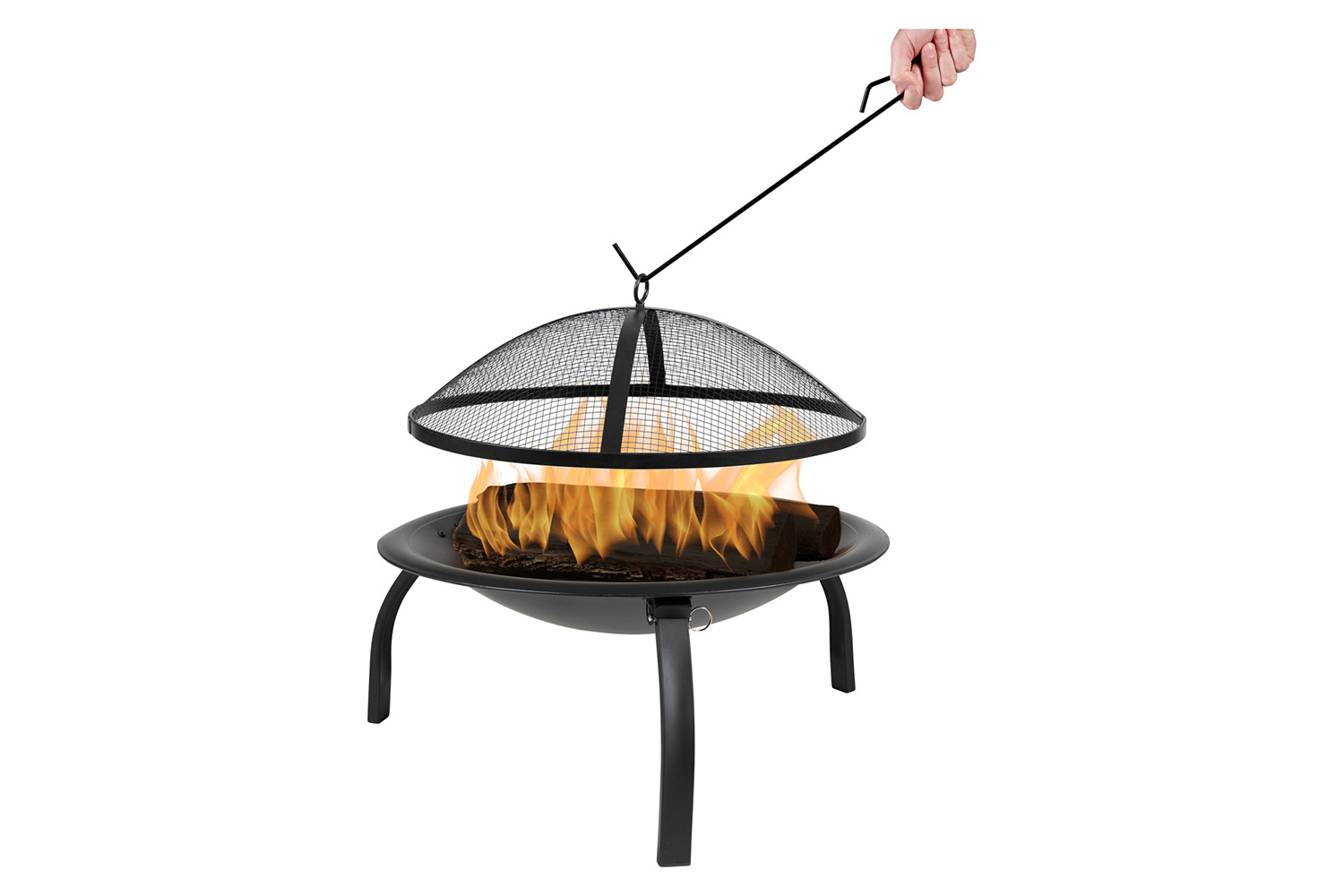 BLNK - Chelton Foldable Burning Firepit with Mesh Spark Screen and Poker