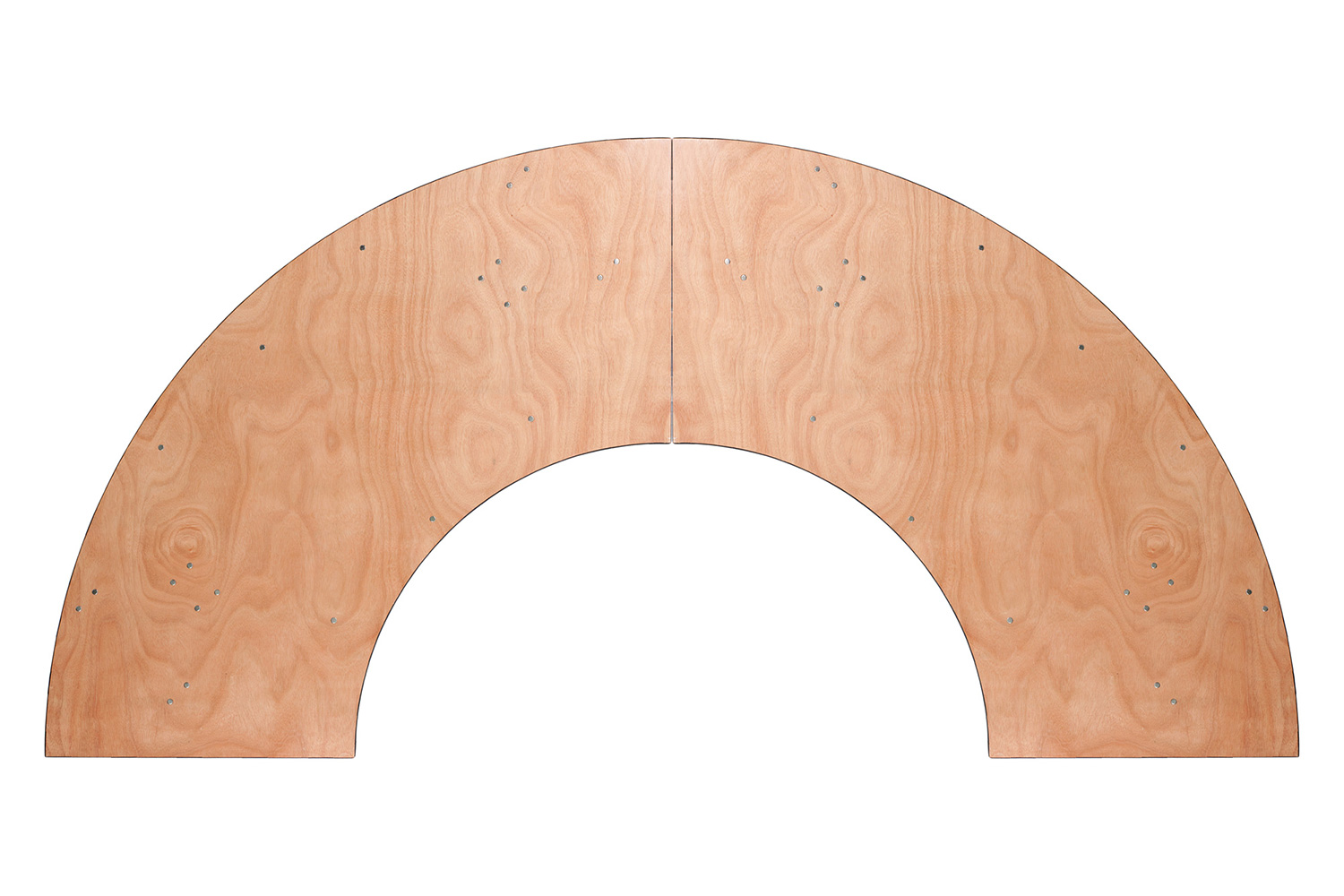 BLNK Ginny Serpentine Wood Folding Banquet Table - 2.5'W x 7.25'L