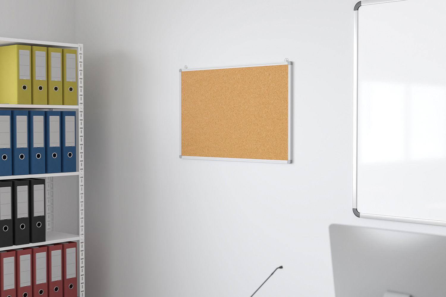 BLNK - HERCULES Series Natural Cork Board with Aluminum Frame