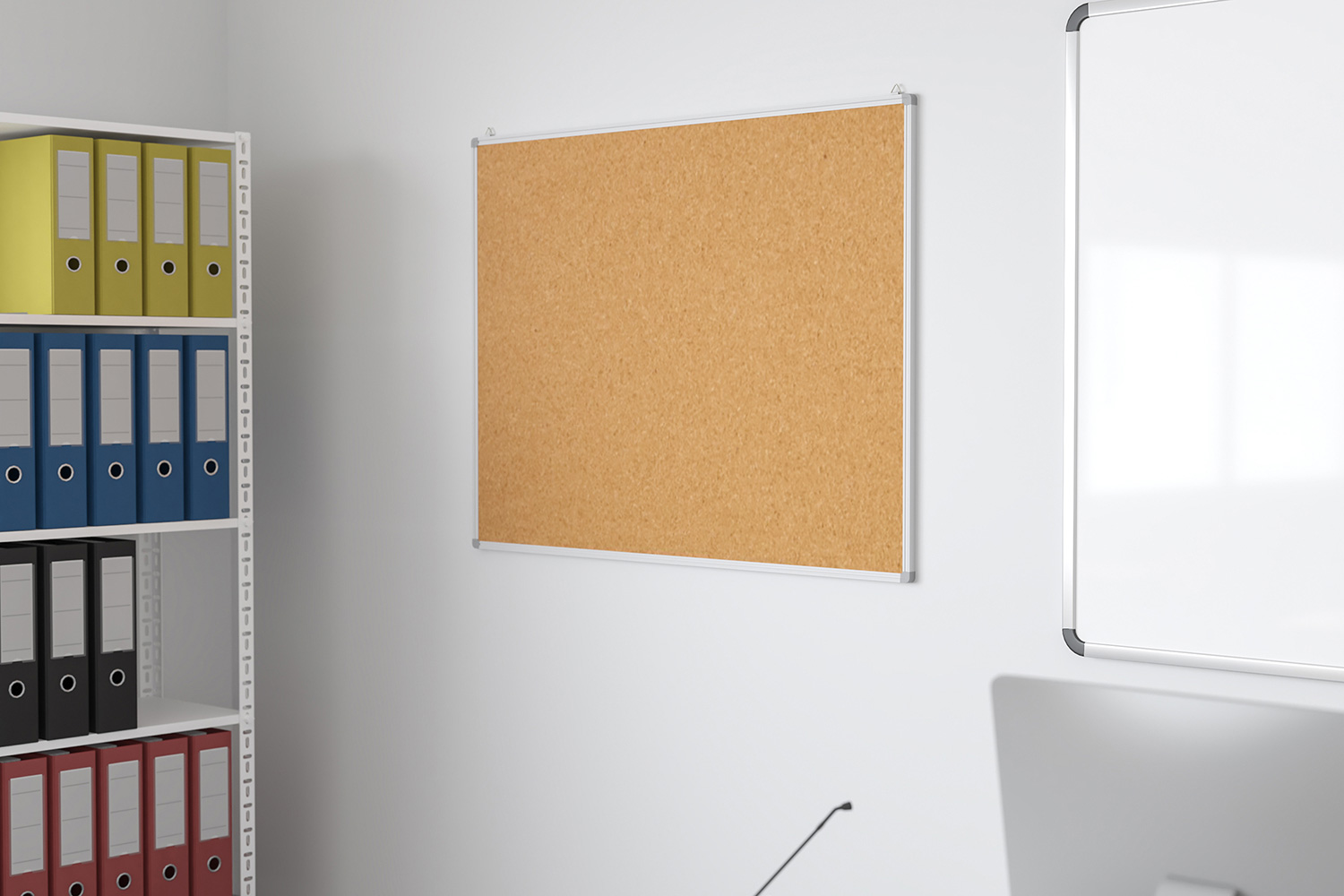 BLNK - HERCULES Series Natural Cork Board with Aluminum Frame