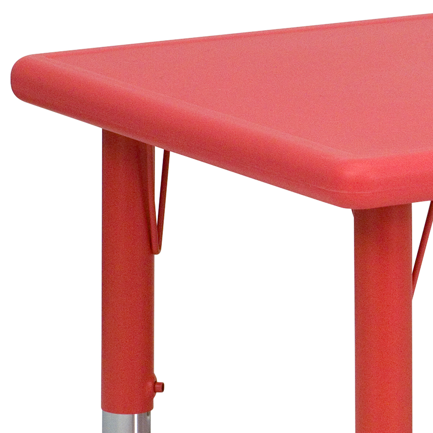 BLNK Wren Rectangular Plastic Height Adjustable Activity Table - Red