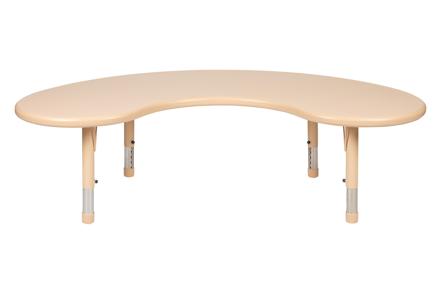 BLNK Wren Half-Moon Plastic Height Adjustable Activity Table - Natural