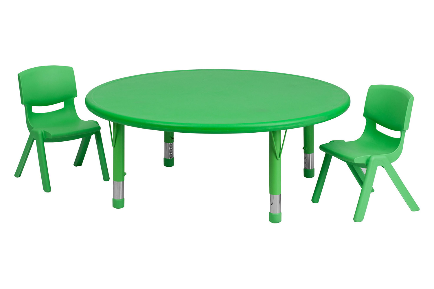 BLNK - Emmy Round Plastic Height Adjustable Activity Table Set