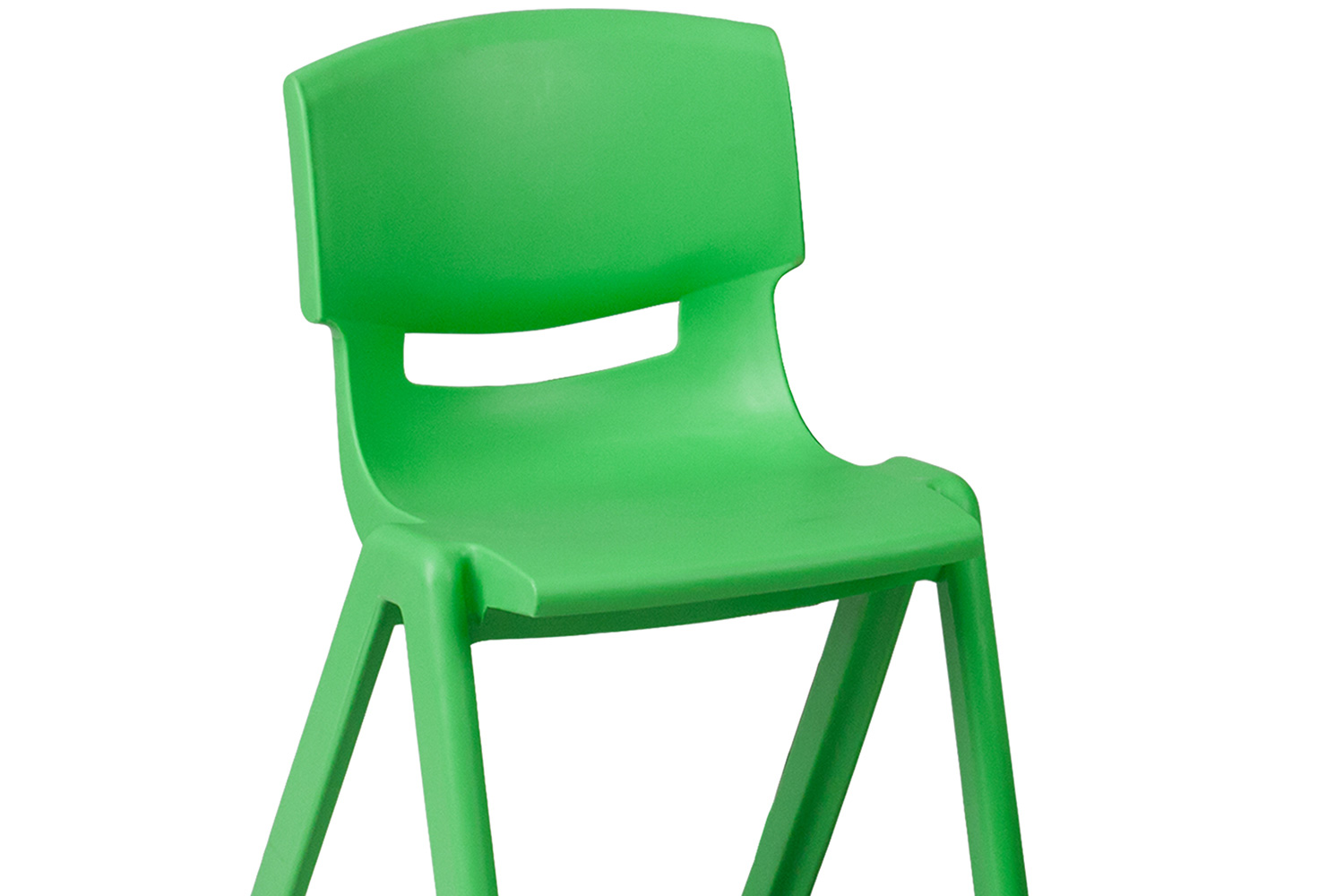 BLNK Emmy Rectangular Plastic Height Adjustable Activity Table Set - Green, 23.625"W x 47.25"L, with 6 Chairs