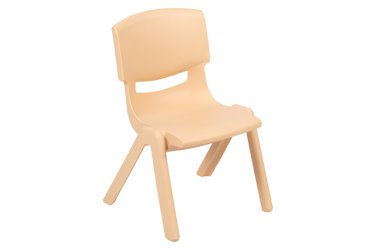 BLNK Emmy Crescent Natural Plastic Activity Table Set - with 4 Chairs
