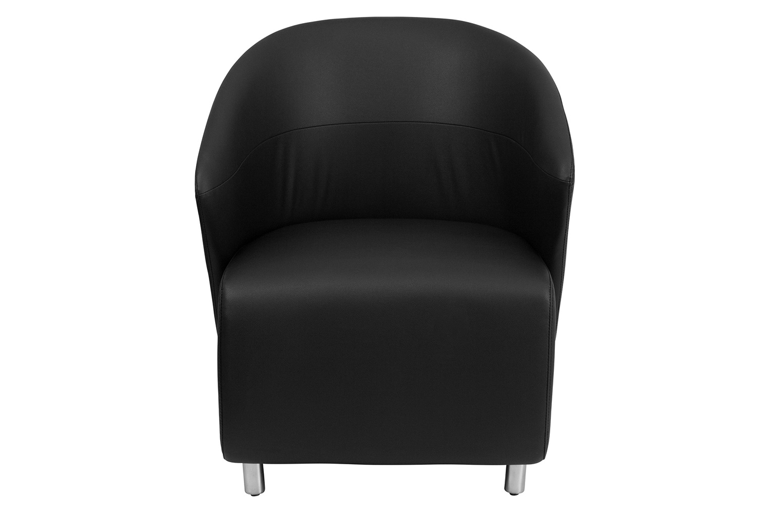 BLNK Pasithea LeatherSoft Curved Barrel Back Lounge Chair - Black