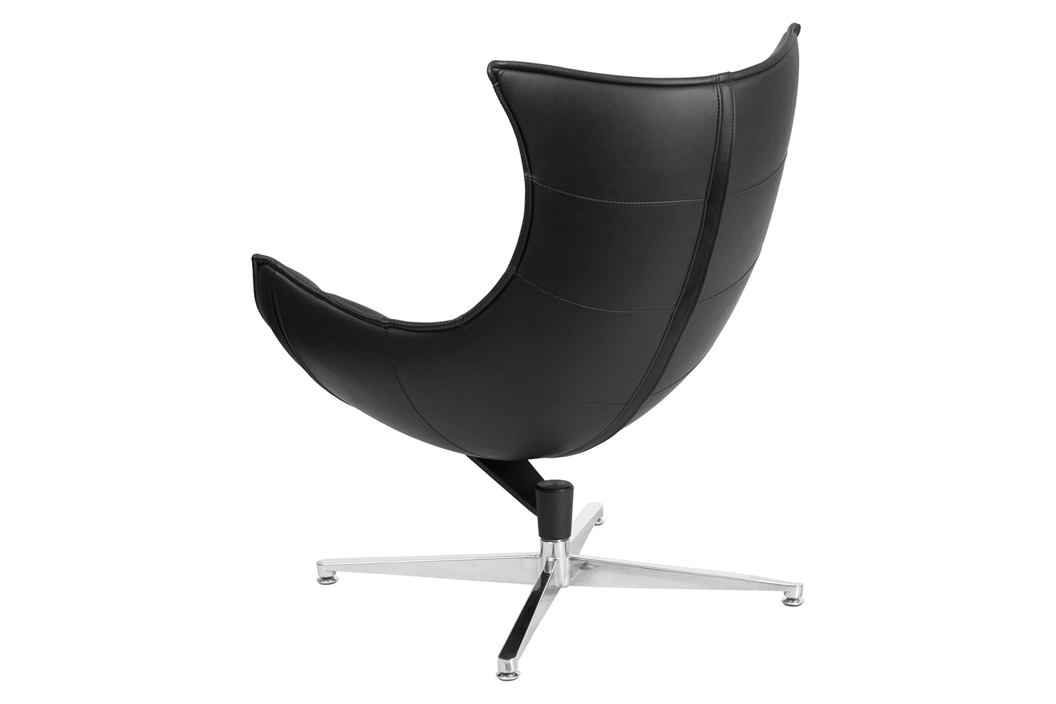BLNK Pasithea LeatherSoft Swivel Cocoon Chair - Black