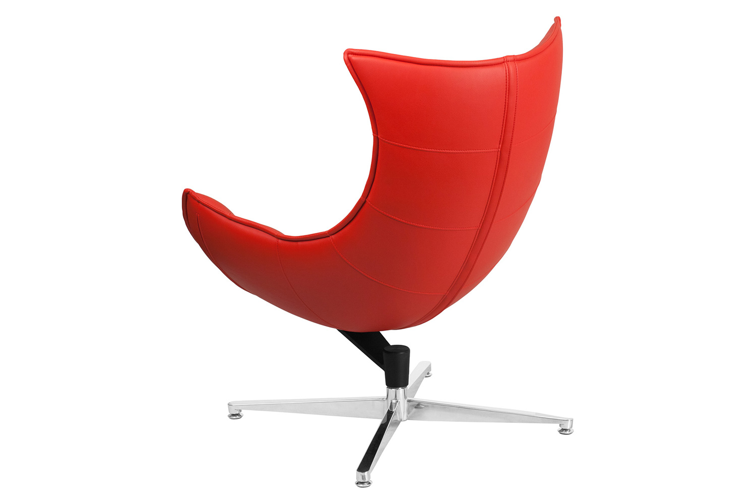 BLNK Pasithea LeatherSoft Swivel Cocoon Chair - Red