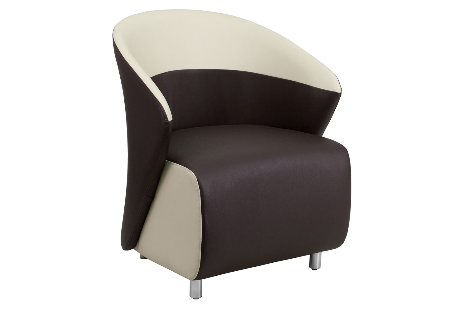 BLNK - Pasithea LeatherSoft Curved Barrel Back Lounge Chair