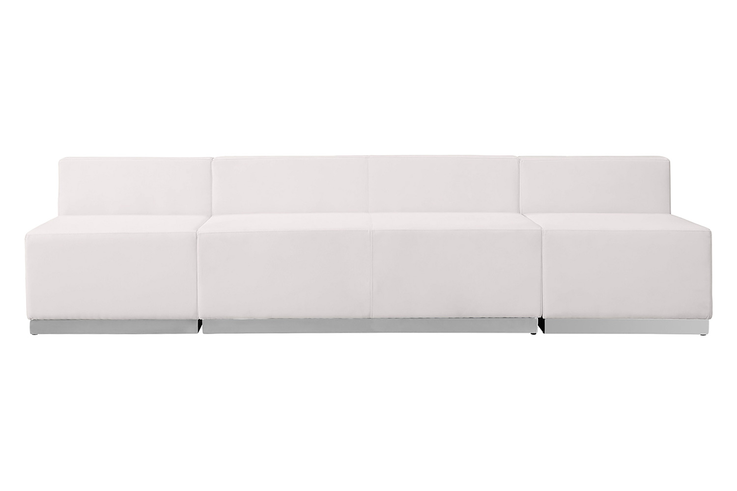 BLNK HERCULES Alon Series Set 2 LeatherSoft Reception Configuration 3 Pieces - Melrose White