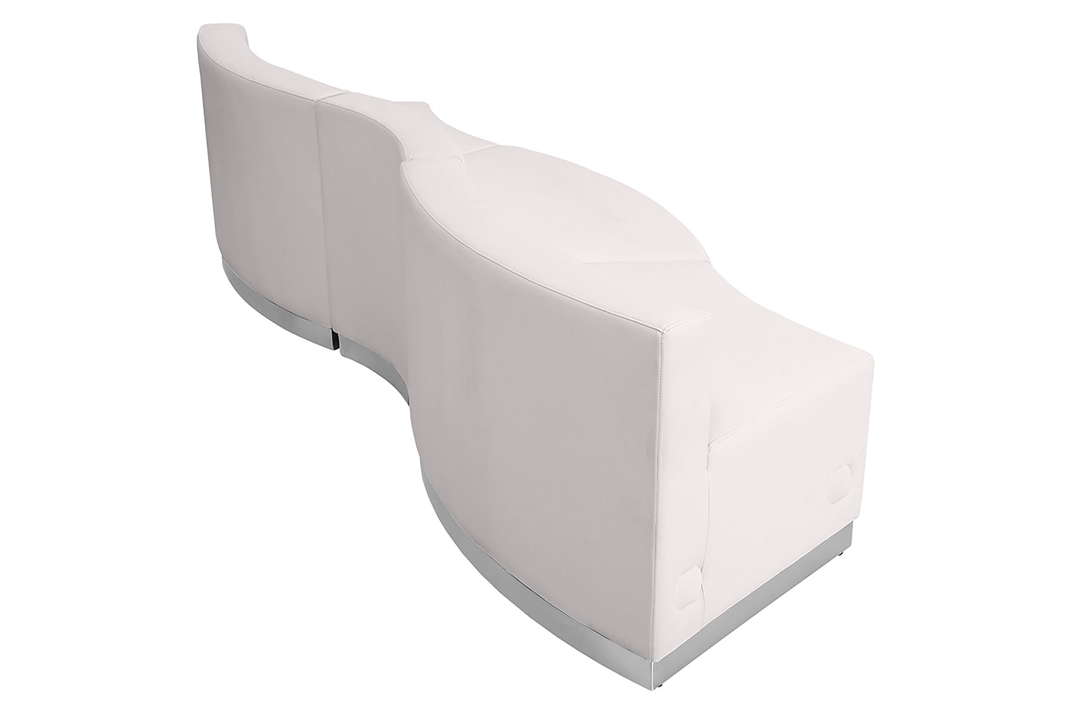 BLNK HERCULES Alon Series Set 3 LeatherSoft Reception Configuration 3 Pieces - Melrose White