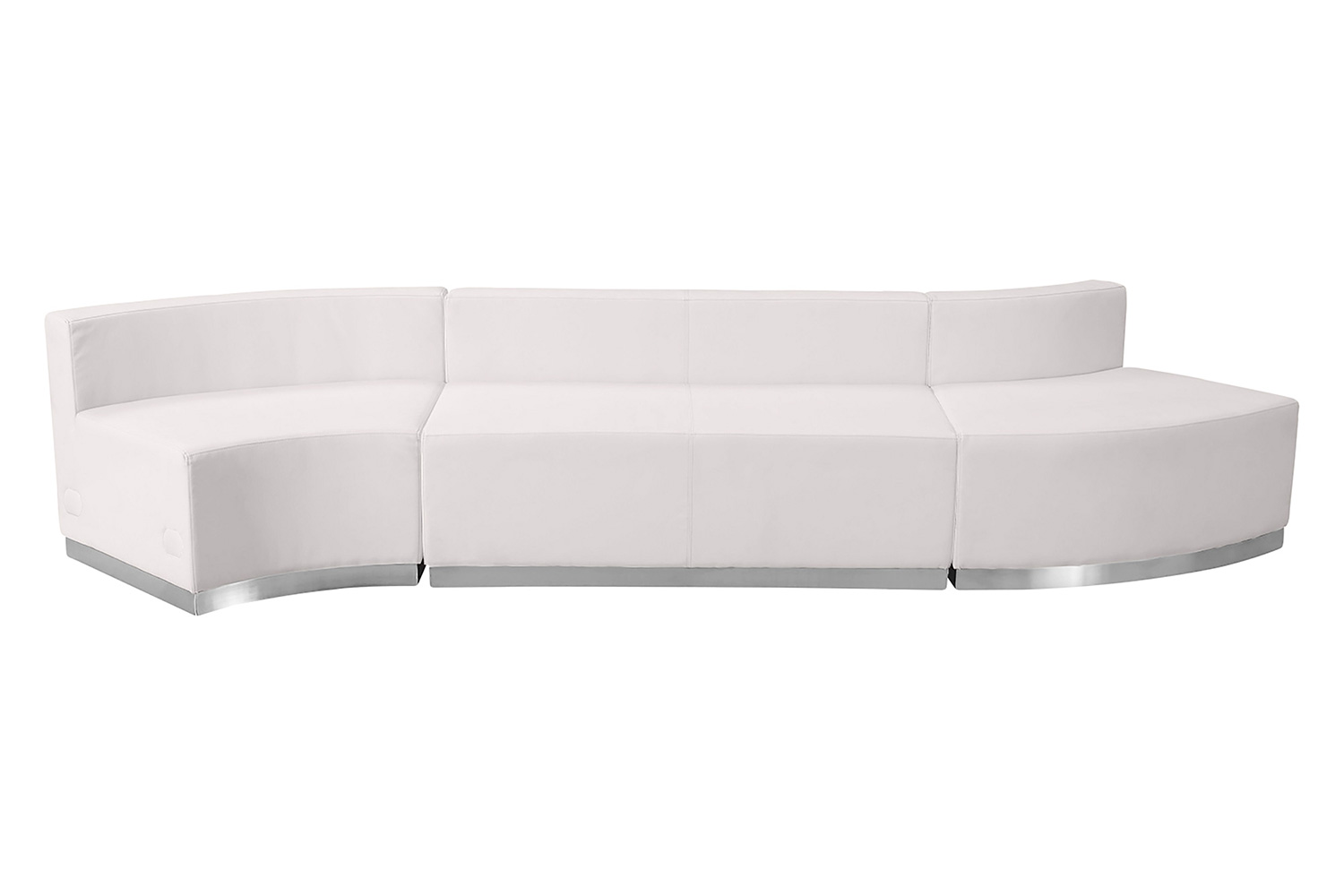 BLNK HERCULES Alon Series Set 11 LeatherSoft Reception Configuration 3 Pieces - Melrose White