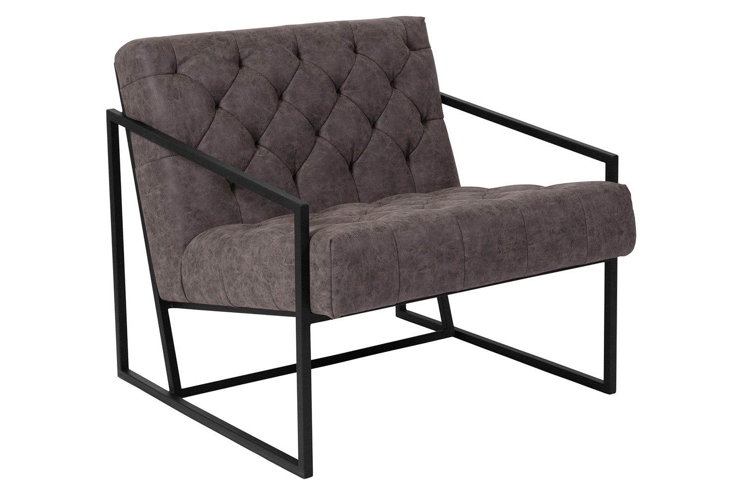 BLNK HERCULES Madison Series LeatherSoft Lounge Chair - Retro Gray